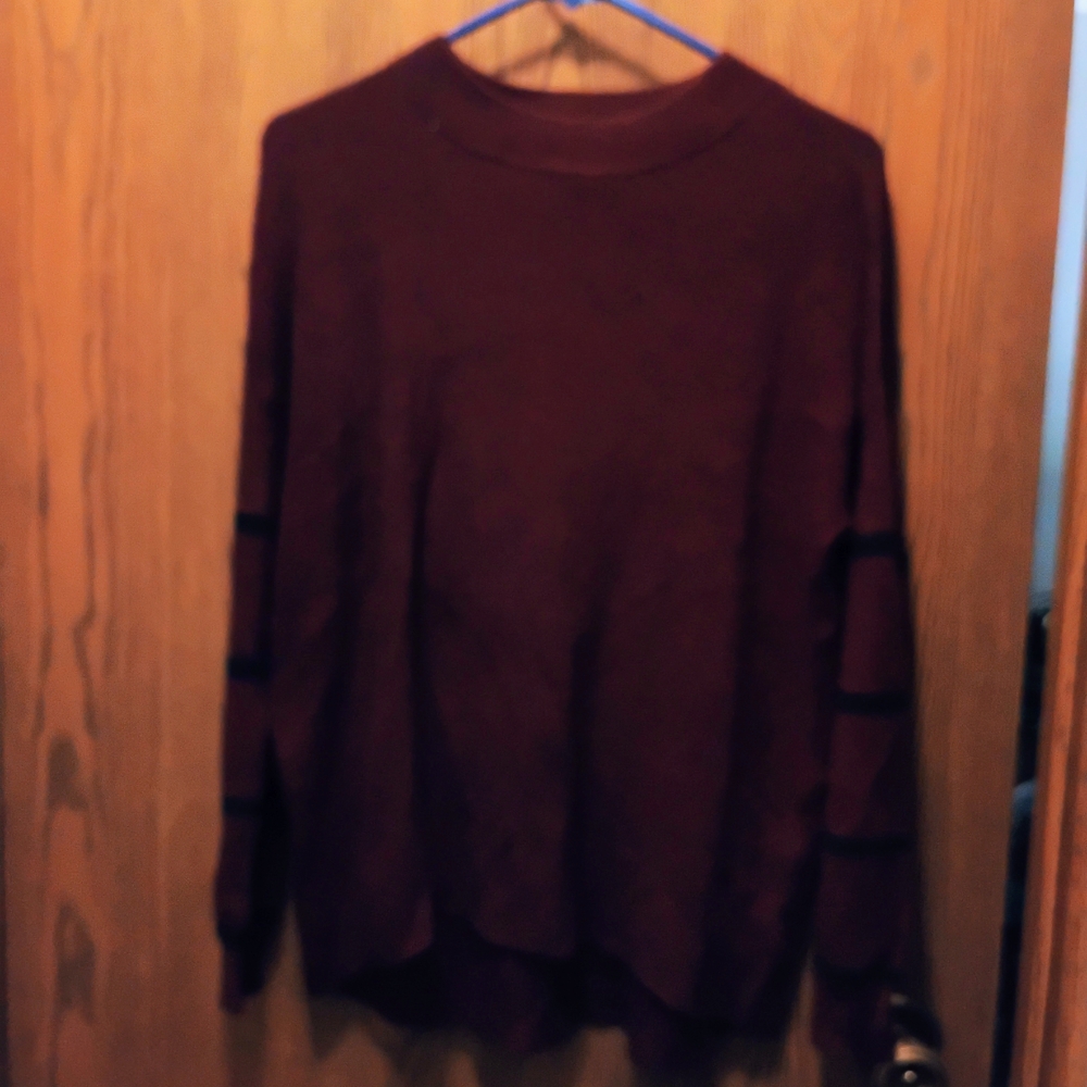 American Eagle Outfitters Maroon Crew Neck Sweater